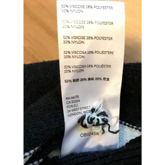 Anthropologie Rebekah Black/White Striped Tunic Sweater Size Extra Small - Picture 10 of 10